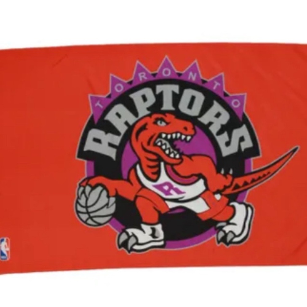 Toronto Raptors NBA team flag, orange and purple, 3 ft. by 5 ft.